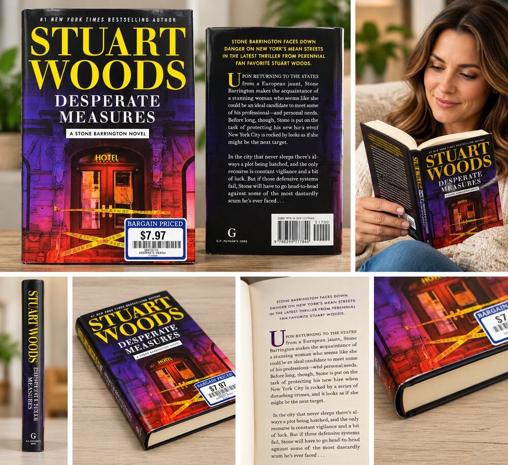 Stuart Woods Desperate Measures – Stone Barrington Novel – Hardcover